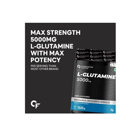 Carbamide Forte L-Glutamine 5000 mg Powder Rebuilding Supplement (150gm ...
