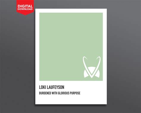 Buy Loki Laufeyson - TVA - Avengers - Colour Swatch - Light Green ...