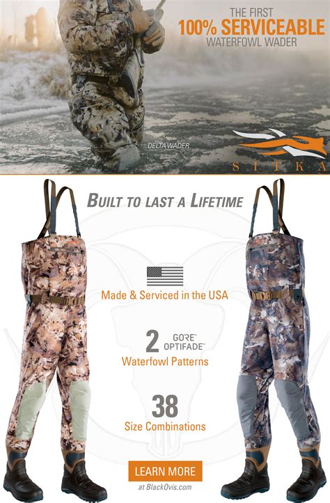 Sitka Wader Size Chart