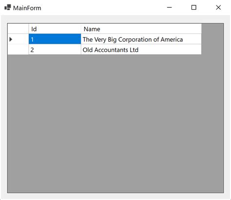 Image result for Windows Forms DataGridView