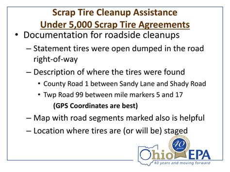 PPT - Scrap Tire Cleanup Assistance PowerPoint Presentation, free ...
