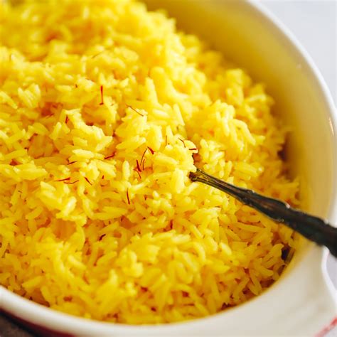 Yellow Saffron Rice Recipe - The Healthy Maven