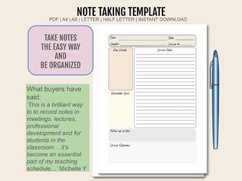 Image result for Note Review Worksheet