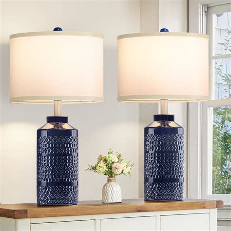 360 Lighting Gilson 24 1/2" High Modern Coastal Glam Table Lamps Set of ...