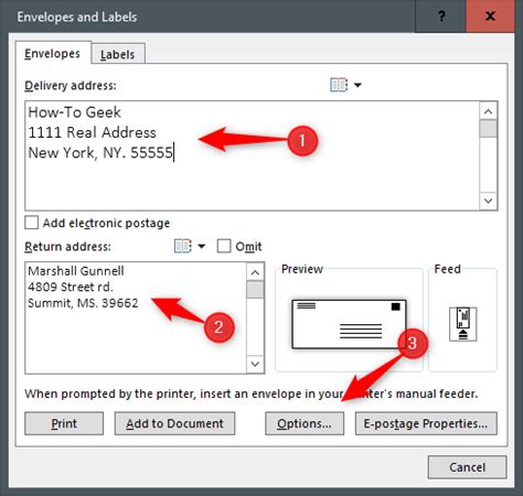 Image result for How to Print Address On Envelope Using Word