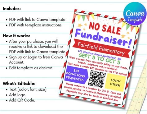 No Sale Fundraiser Editable Flyer Template. Opt Out Fundraiser ...