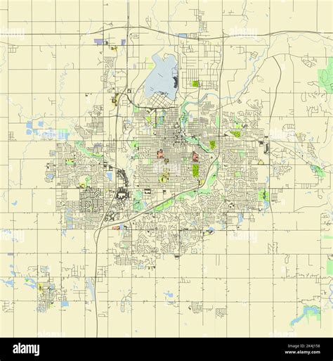 Sioux Falls South Dakota USA map Stock Vector Image & Art - Alamy