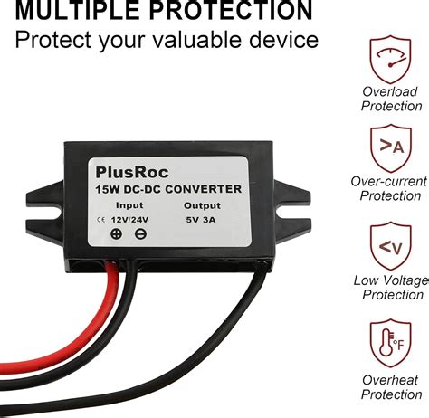 PlusRoc Waterproof 12V24V to 5V Power Converter for Ring India | Ubuy