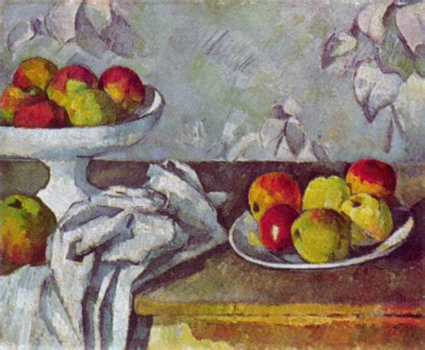 Still life with apples and fruit bowl (1882) by Paul Cezanne – Artchive