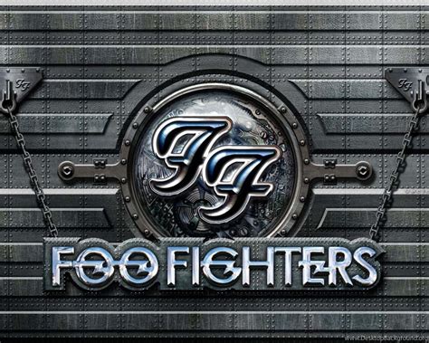 Download Foo Fighters Logo Metallic Background Wallpaper | Wallpapers.com