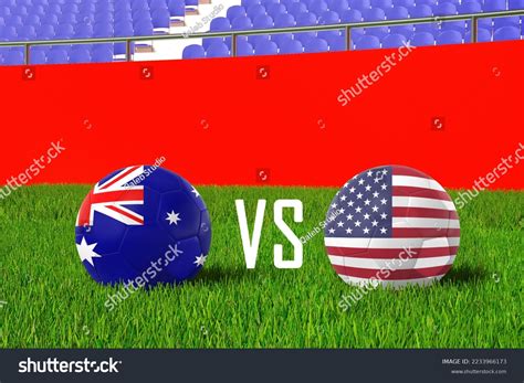 Australia Vs United States Stadium 3d Stock Illustration 2233966173 ...