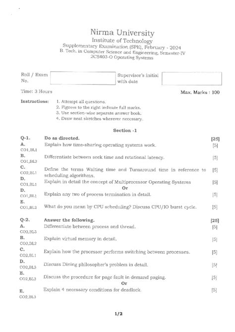 OS - No i do not want to give description - Operation Management - Studocu