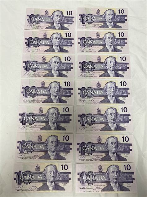 14 1989 Canadian $10 Bills