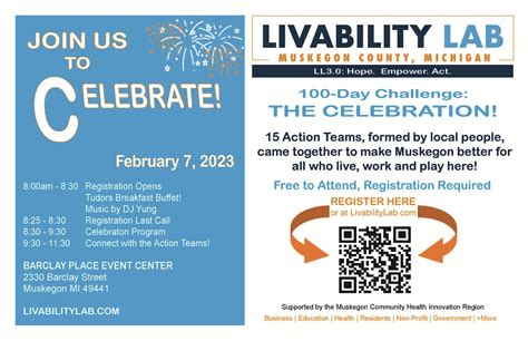 Livability Lab 3.0 100-Day Challenge Celebration, Barclay Place Event ...
