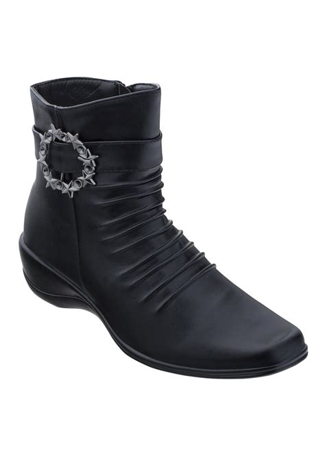 Get Star Charm Detail Solid Gathered Ankle Boots at ₹ 999 | LBB Shop