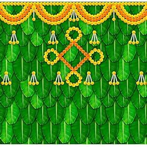 Bague Backdrop Cloth for Fuctions Aritaku Banana Leaf with Orange ...