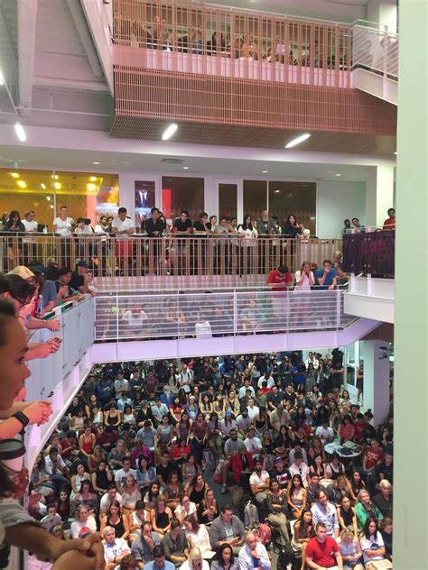 A full house at Wallis Annenberg Hall for the first presidential debate ...