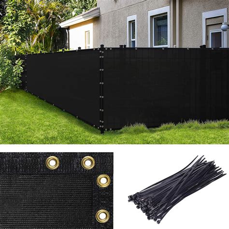 Amgo 5 x 25 Black Fence Privacy Screen, Commercial India | Ubuy