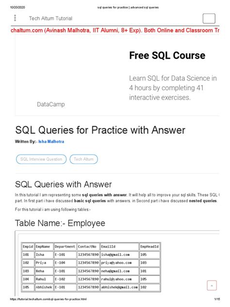Image result for SQL Queries Examples for Practice