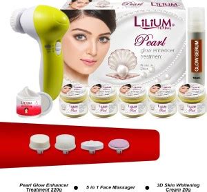 LILIUM Pearl Glow Enhancer Treatment Facial Kit220gm With 5in1 Face ...