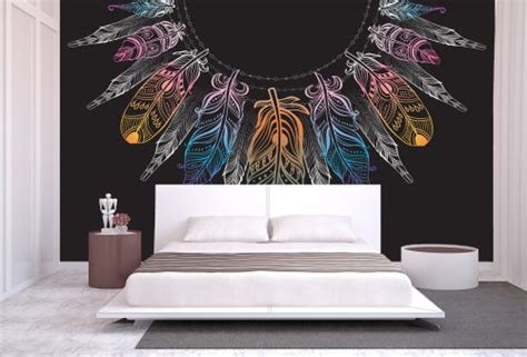 3D wallpapers I T9185 Wallpaper Feathers