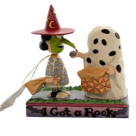 Peanuts Jim Shore Charlie Brown & Lucy Halloween I Got a Rock Figurine ...