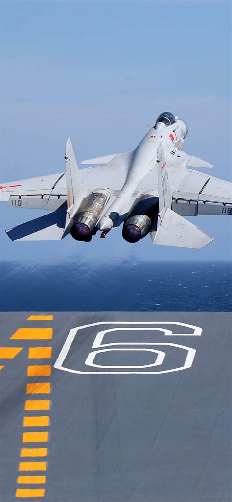 Wallpaper Shenyang J-15 fighter take off from carrier 3840x2160 UHD 4K ...