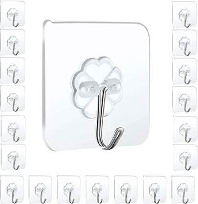 QinPin Self adhesive Heavy duty Wall hooks for Hanging Wall clock ...