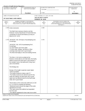 Fillable Online MT OLIVE FAMILY CARE HOME #2 Fax Email Print - pdfFiller