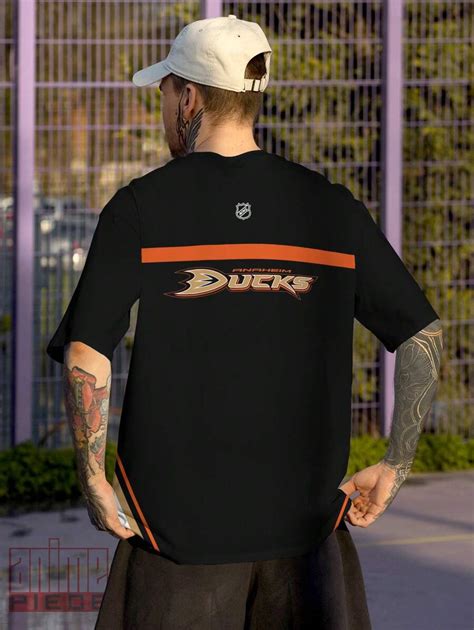 Camiseta Camisa Anaheim Ducks Super Patos Black Full Print T-Shirt ...