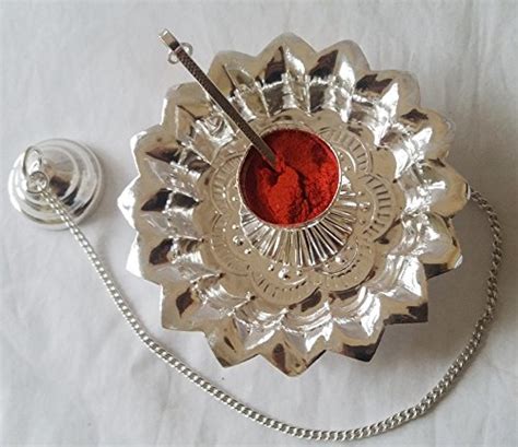 Ira Creations Haldi Kumkum Silver Container (Gota Chandi) : Amazon.in ...