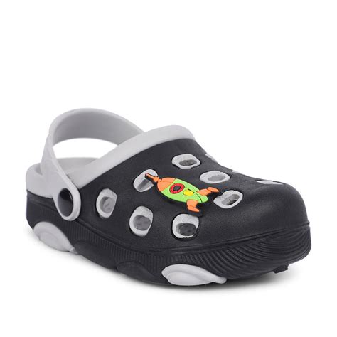 Buy Lucy & Luke Black Casual Slingback Clogs For Kids LPMXT-823 By Liberty