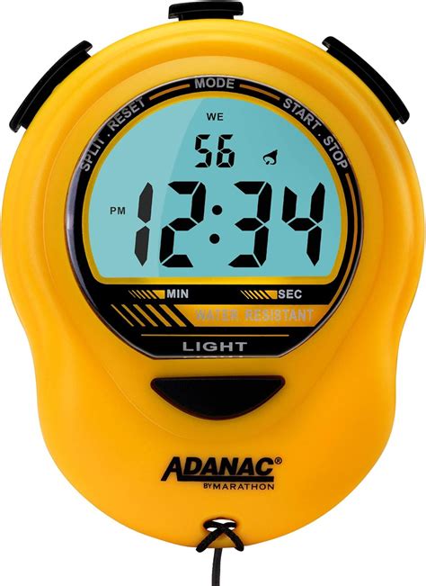 Buy Marathon ST083013YE Adanac Digital Glow Stopwatch Timer with Extra ...