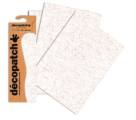 Buy Décopatch - Ref C444O - White & Gold Cracked Effect Paper Pack ...
