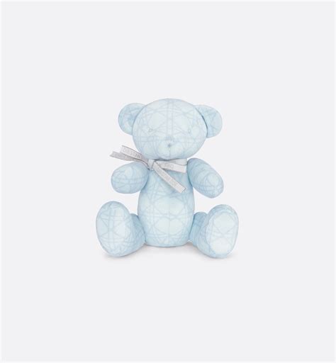 Teddy Bear Light Blue Cannage Velvet | DIOR