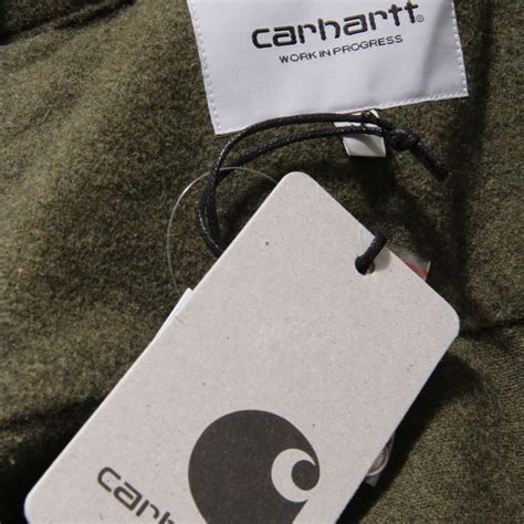 giacca camicia uomo CARHARTT mix wool green shacket men