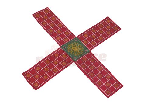 Chausar Mat | Traditional Indian Board Game Mat (Silk Cloth) – Roll the ...