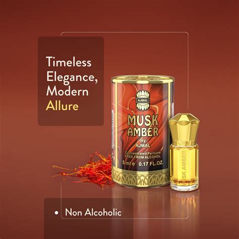 Musk Amber Attar Non-Alcoholic | Spicy Wood Attar For Men – Ajmal ...