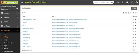 How to add Gallery? - Smart School : School Management System by QDOCS
