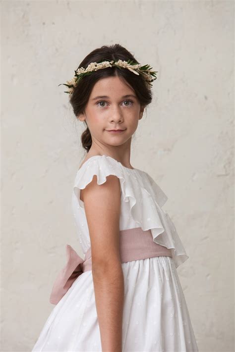 Fajín Sol Rosa Nude | Comunión Niña | Vestidos y Lazos