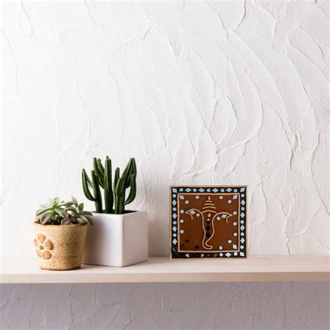 Ganesha (Chocolate Brown) Mud Work - Wall Decor – Mytr