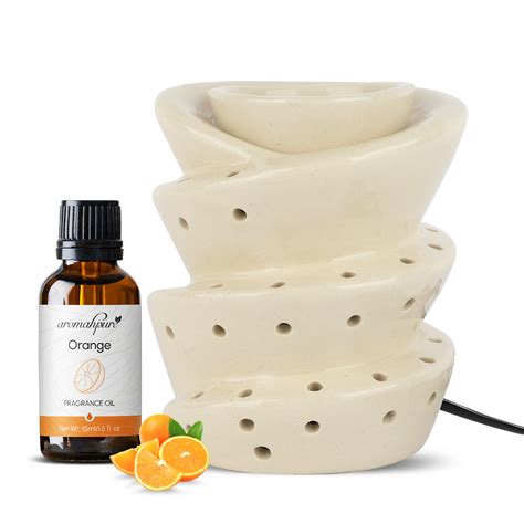 Buy Brown Electric Ceramic Spiral Diffuser (Orange Oil) | Aromahpure