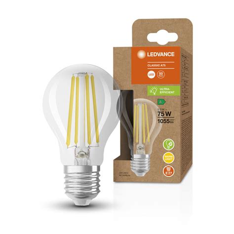 Osram / Ledvance LED Filament Classic A klar 320° Superior 5-75W/830 ...
