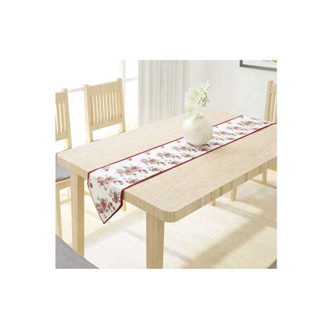 Buy SWAYAM Floral Printed Table Runner (White_Free Size) Online at Low ...