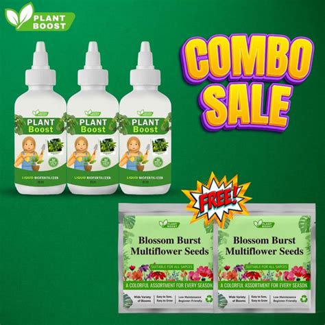 Plant Boost Combo (3 Plant Boost Packs with FREE 2 Flower Seed Packs ...