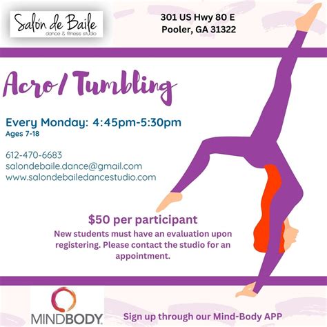 Acro/Tumbling Series at Salon de Baile Dance & Fitness Studio Pooler ...