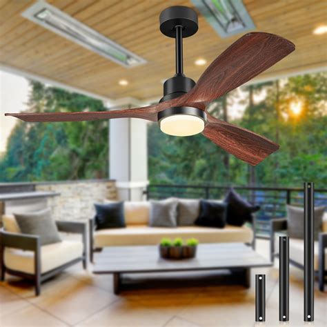 Ceiling Fans with Lights and Remote, 52 Inch Outdoor Ceiling Fan for ...