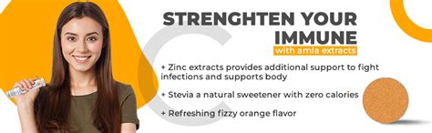 Orange Packets - Vitamin C Effervescent Tabwith Zinc & Amla Extract for ...
