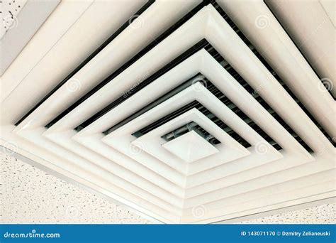 Air Duct Ceiling White, Air Duct in Square Shape, Condition Vent Modern ...