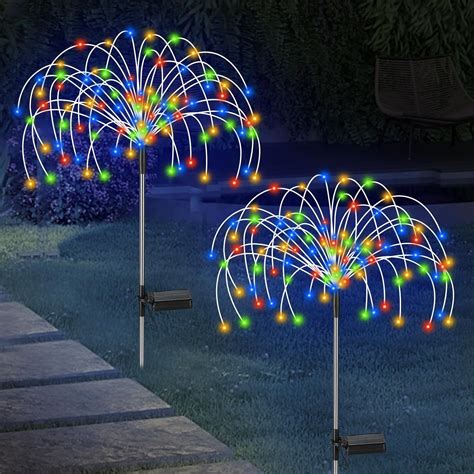 Tacobey Solar Garten Lichter im Freien, 2pcs 240 LED Solar Feuerwerk ...